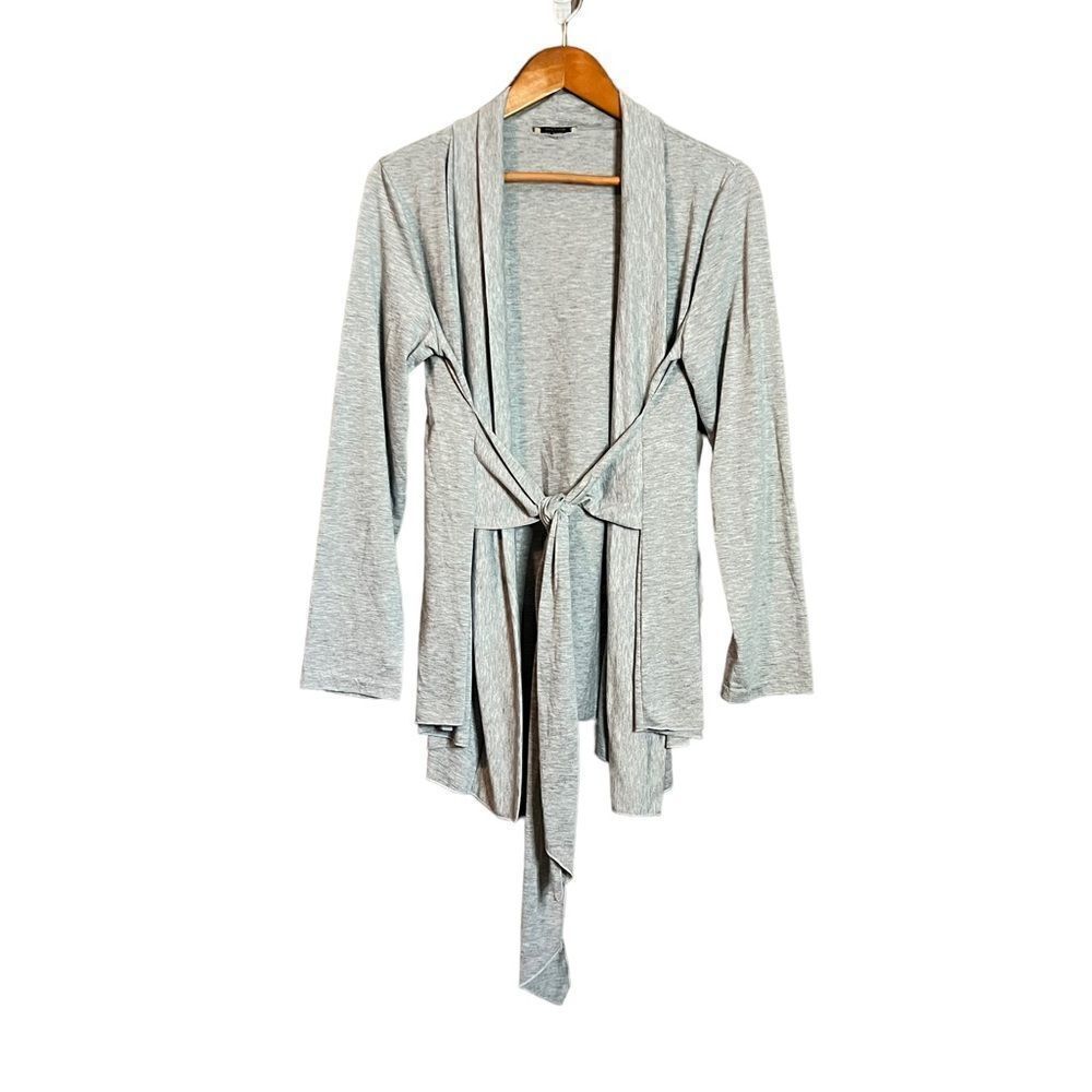 ‎Acevog grey tie cardigan. Size medium